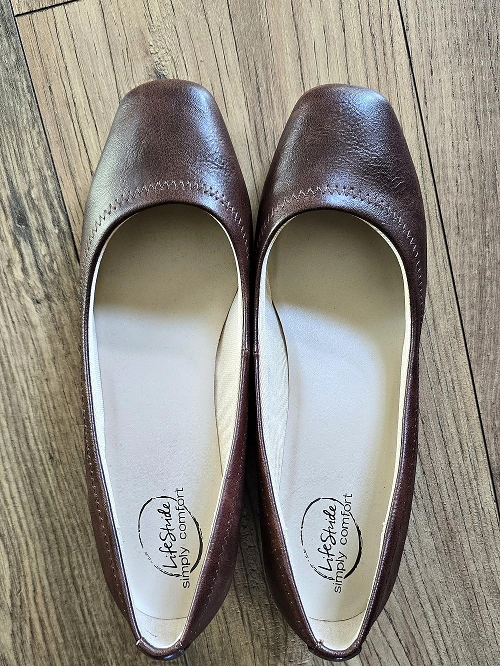 Life Stride Simply Comfort Brown Wedge Pumps US 8.5W
